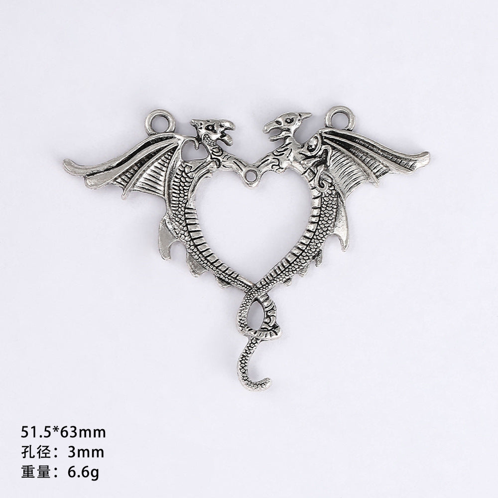 Wholesale 20pcs Gothic style dark punk love DIY necklace pendant